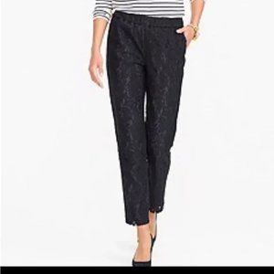 J. Crew Black Lace Pull-On Pants Sz 2